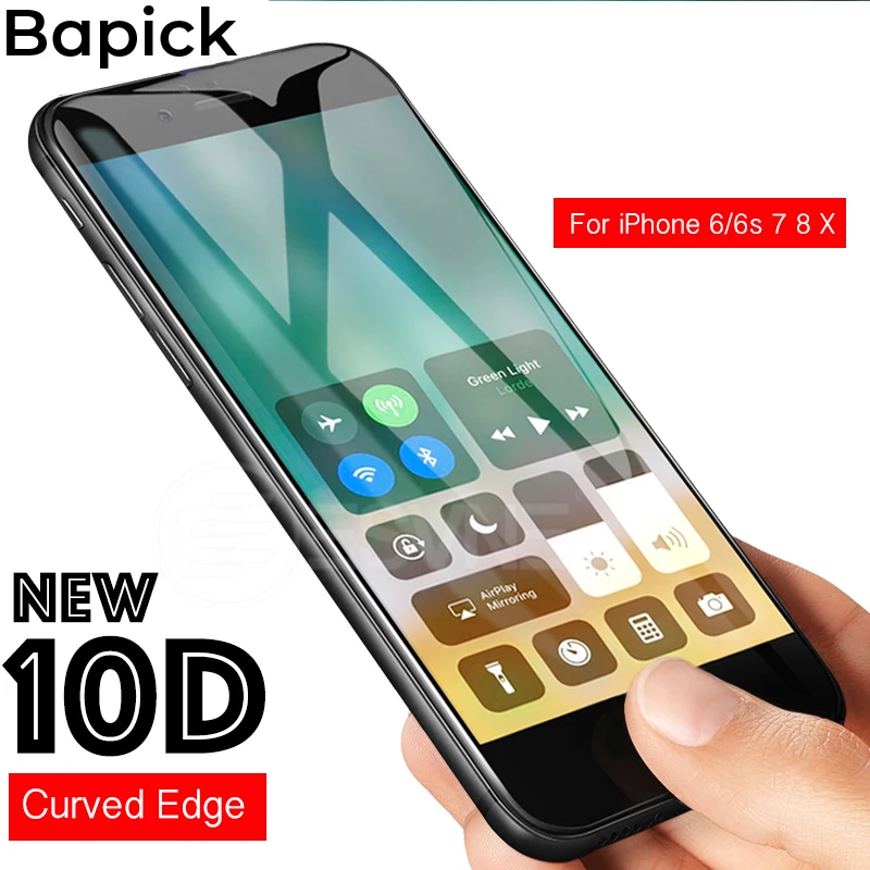 Bapick 10D 9H Закаленное стекло экран протектор для iphone 6s 6 7 8 Plus X защитная пленка