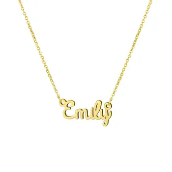 2020 Gold Color English Letter Necklace Custom Name Stainless Steel Necklaces Personalized Name Pendant Birthday Gift 
2020 Gold Color English Letter Necklace Custom Name Stainless Steel Necklaces Personalized Name Pendant Birthday Gift