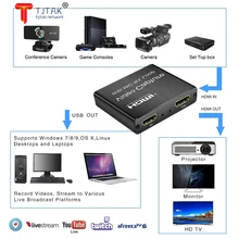 Tjtak HDMI-compatible Video Capture Card 1080p Game Capture Card USB 2.0 Recorder Box Device for Live Streaming Video Recording
Tjtak HDMI-compatible Video Capture Card 1080p Game Capture Card USB 2.0 Recorder Box Device for Live Streaming Video Recording