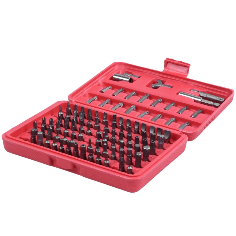 100pc Security Bit Set Torx Star Tamper Screws Hex Key Phillips Slotted Tri Wing
100pc Security Bit Set Torx Star Tamper Screws Hex Key Phillips Slotted Tri Wing