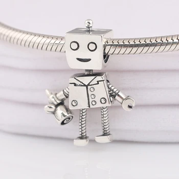 New Authentic 925 Sterling Silver Beads Robot Boy Robb Charms Fit Original Pandora Bracelet Necklace For Women DIY Jewelry Gift
New Authentic 925 Sterling Silver Beads Robot Boy Robb Charms Fit Original Pandora Bracelet Necklace For Women DIY Jewelry Gift