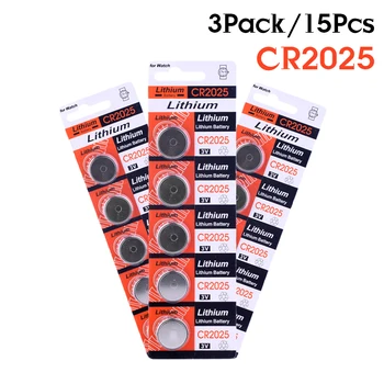 15pcs CR2025 3V Lithium Cell Coin Button Batteries DL2025 BR2025 KCR2025 CR 2025 Battery Replacement For Watch Toys LED Light
15pcs CR2025 3V Lithium Cell Coin Button Batteries DL2025 BR2025 KCR2025 CR 2025 Battery Replacement For Watch Toys LED Light
