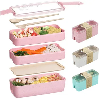 Healthy Material Wheat Straw Lunch Box 3 Layer 900ml Portable Microwave Food Container Dinnerware Bento Boxes with Tableware#25
Healthy Material Wheat Straw Lunch Box 3 Layer 900ml Portable Microwave Food Container Dinnerware Bento Boxes with Tableware#25