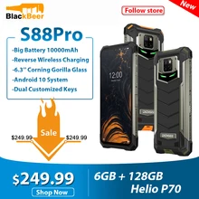 DOOGEE S88 Pro 6.3" Rugged Mobile Phone IP68/IP69K Smartphone Helio P70 Octa Core 6GB 128GB ROM Cellphone Android 10.0 10000mAh
DOOGEE S88 Pro 6.3" Rugged Mobile Phone IP68/IP69K Smartphone Helio P70 Octa Core 6GB 128GB ROM Cellphone Android 10.0 10000mAh