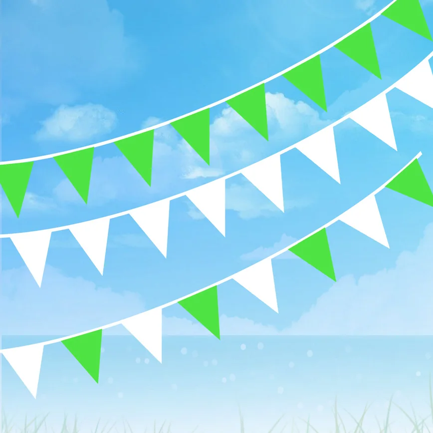 20Pcs Green White Bunting Garland Fabric Flags Banners Party Matrimonio/Happy Birthday Halloween Mariage Anniversaire Decoration
20Pcs Green White Bunting Garland Fabric Flags Banners Party Matrimonio/Happy Birthday Halloween Mariage Anniversaire Decoration