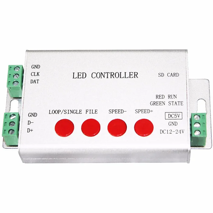 LED Controller Addressable Programmable LED Pixel Controller 12V 24V DC WS2812 WS2811 LED Strip Light SD Card Controller
LED Controller Addressable Programmable LED Pixel Controller 12V 24V DC WS2812 WS2811 LED Strip Light SD Card Controller
