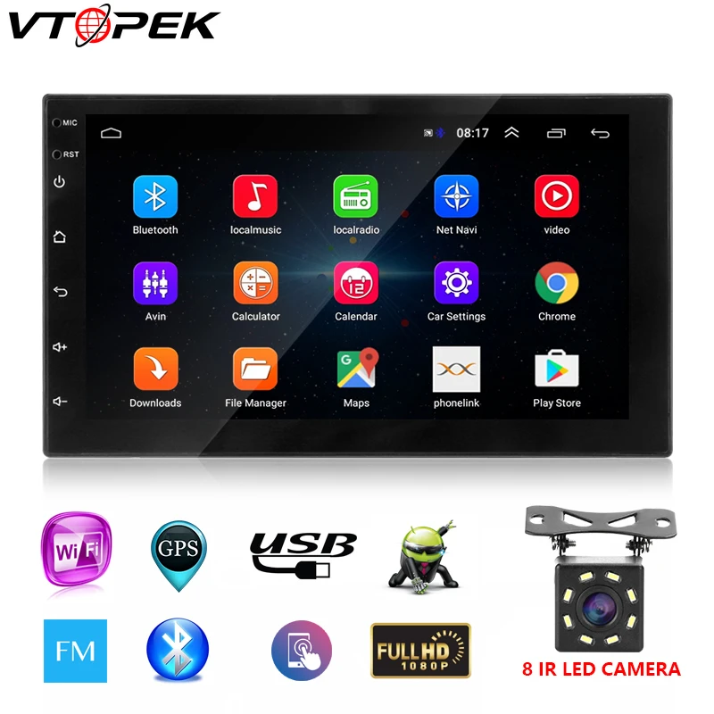 Vtopek 7 Inch Touch Mirrorlink Android Player Subwoofer Autoradio Bluetooth Rear View Camera Tape Recorder Carplay 2 Din
Vtopek 7 Inch Touch Mirrorlink Android Player Subwoofer Autoradio Bluetooth Rear View Camera Tape Recorder Carplay 2 Din