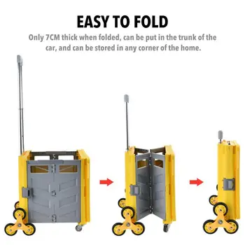 Folding Cart Heavy Duty Crate Handcart with 8 Wheels Portable Tools Carrier for Travel Shopping Moving Luggage #CW 
Folding Cart Heavy Duty Crate Handcart with 8 Wheels Portable Tools Carrier for Travel Shopping Moving Luggage #CW