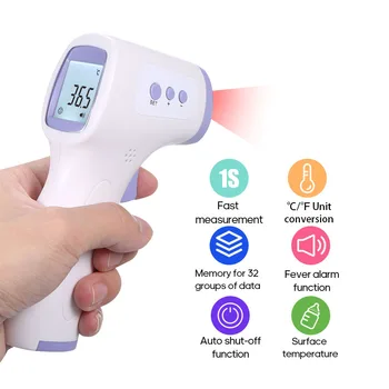 Non-Contact Fever Thermometer Meter Ear Forehead Thermometer Digital Infrared Thermometer IR Laser Point Gun for Baby Adult
Non-Contact Fever Thermometer Meter Ear Forehead Thermometer Digital Infrared Thermometer IR Laser Point Gun for Baby Adult