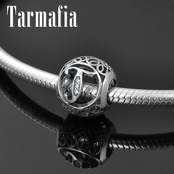 925 Sterling Silver Charm T Letter Of The Alphabet Zircon Crystal Beads Fit European Original Charm Bracelets DIY Jewelry Making 
925 Sterling Silver Charm T Letter Of The Alphabet Zircon Crystal Beads Fit European Original Charm Bracelets DIY Jewelry Making