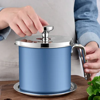 1.3L Large Capacity Bacon Grease Container Frying Oil Keeper With Fine Mesh Strainer Ergonomic Cooking Sealed Stainless Steel
1.3L Large Capacity Bacon Grease Container Frying Oil Keeper With Fine Mesh Strainer Ergonomic Cooking Sealed Stainless Steel