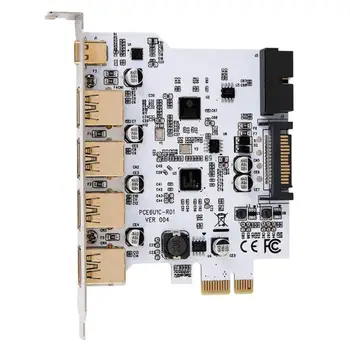 Desktop Type-C 4 USB 3.0 Expansion Card Front 19 Pin Interface Adapter Converter Equipped With High-Performance 125x85x18.5mm
Desktop Type-C 4 USB 3.0 Expansion Card Front 19 Pin Interface Adapter Converter Equipped With High-Performance 125x85x18.5mm