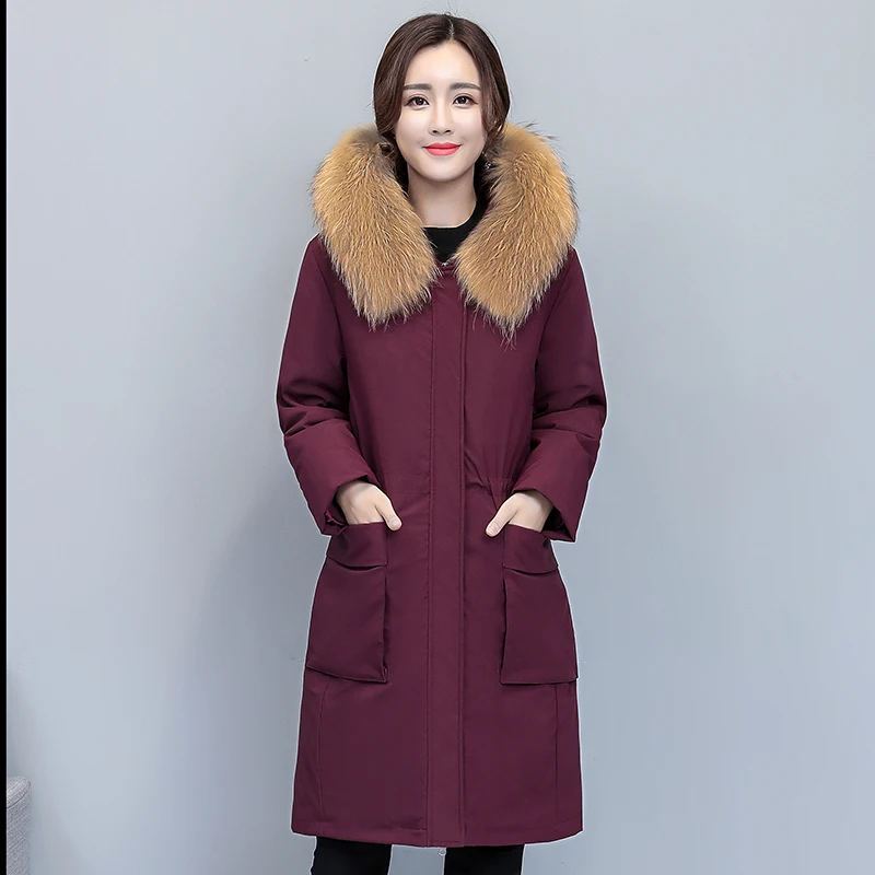 Women Winter White Duck Down Jacket Removable Liner Hooded Raccoon Fur Collar Puffer Coat Womens Down Jackets Parka
Women Winter White Duck Down Jacket Removable Liner Hooded Raccoon Fur Collar Puffer Coat Womens Down Jackets Parka