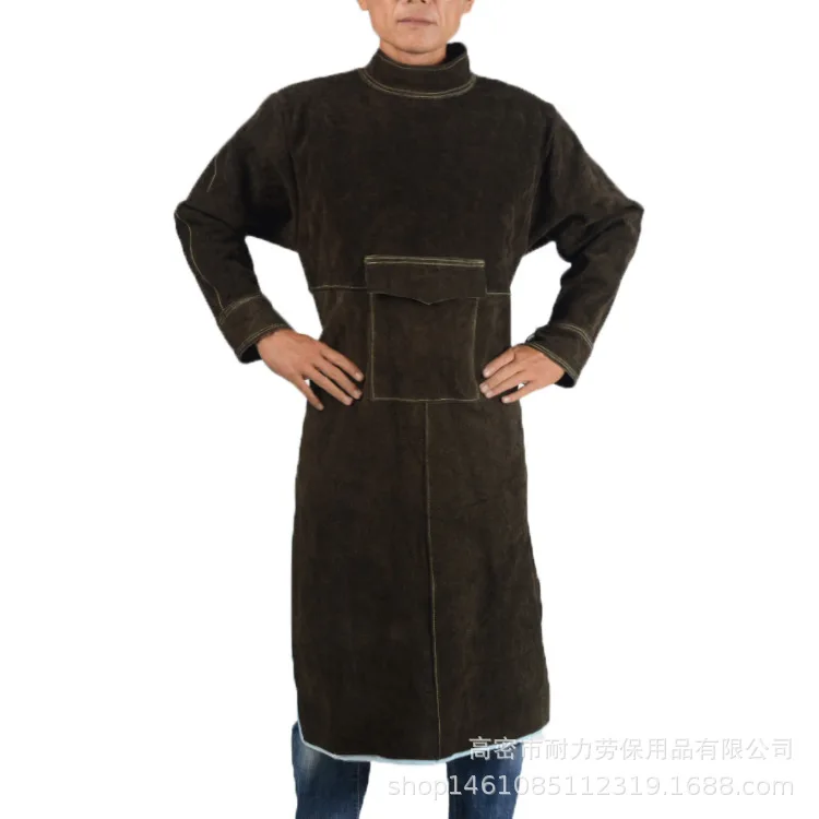 Cattlehide Apron Long Sleeve High Collar Protection Electric Welding Protection Suit Cowhide Work Clothes Wear-Resistant High-te
Cattlehide Apron Long Sleeve High Collar Protection Electric Welding Protection Suit Cowhide Work Clothes Wear-Resistant High-te