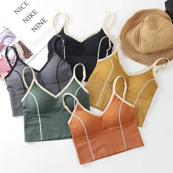 Solid Seamlessly without Steel Ring Sports Vest GIRL'S Sexy Camisole Beauty Back Graphene-Exposure Versatile Underwear
Solid Seamlessly without Steel Ring Sports Vest GIRL'S Sexy Camisole Beauty Back Graphene-Exposure Versatile Underwear