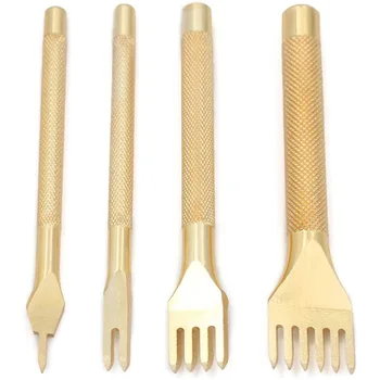 Golden Leather Punching Tools, Tool steel 4mm 1/2/4/6 Prong DIY Diamond Lacing Stitching Chisel Set Leather Craft Punching Kits,
Golden Leather Punching Tools, Tool steel 4mm 1/2/4/6 Prong DIY Diamond Lacing Stitching Chisel Set Leather Craft Punching Kits,