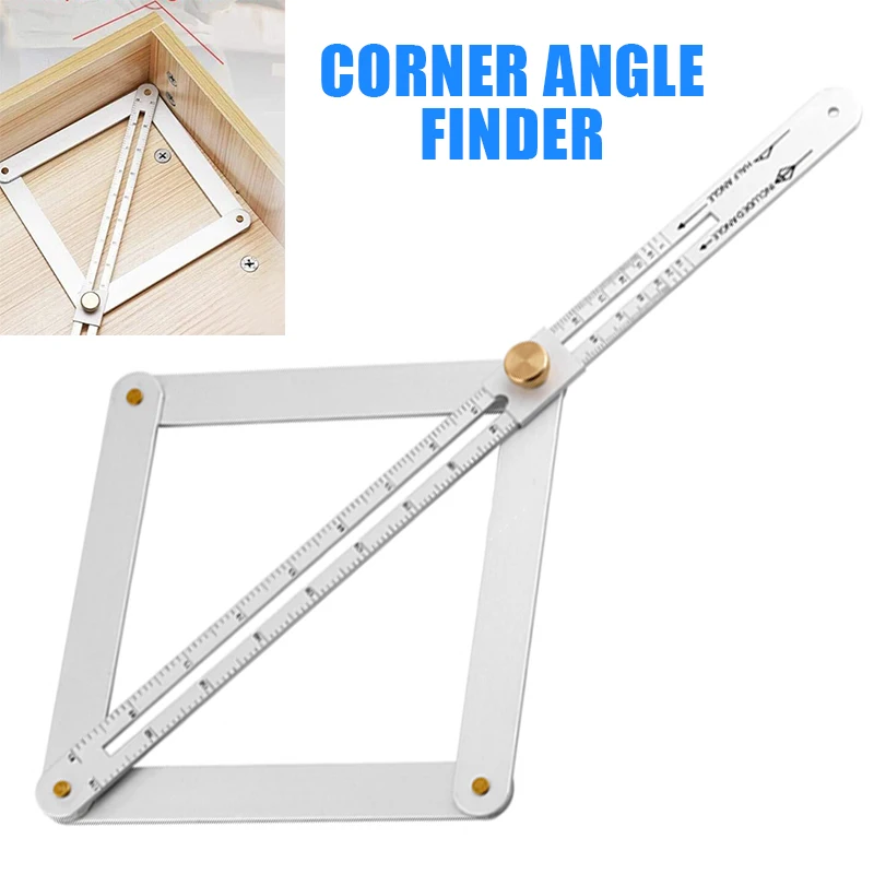 1Pc Stainless Steel Corner Angle Finder Multi-angle Gauge DIY For Ceiling Artifact Tool Square Protractor For Tile Wood Laminate
1Pc Stainless Steel Corner Angle Finder Multi-angle Gauge DIY For Ceiling Artifact Tool Square Protractor For Tile Wood Laminate