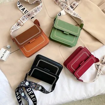 Fashion Women Small Square Bags Large Capacity Leather Wide Shoulder Strap Messenger Bag Female Cover Mini Crossbody Handbags
Fashion Women Small Square Bags Large Capacity Leather Wide Shoulder Strap Messenger Bag Female Cover Mini Crossbody Handbags