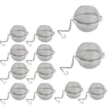 12 Pack Tea Infuser-Stainless Steel Mesh Tea Ball Infuser,Premium Tea Filter Tea Interval Diffuser with Chain Hook
12 Pack Tea Infuser-Stainless Steel Mesh Tea Ball Infuser,Premium Tea Filter Tea Interval Diffuser with Chain Hook