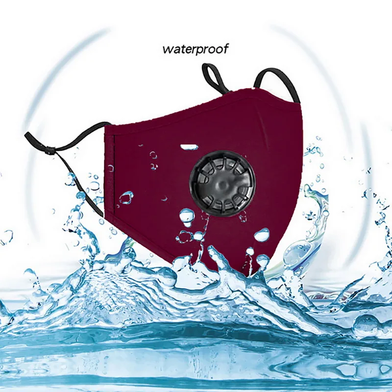 1PCS Skin Care Adult Black Face Cover Unisex Cotton Face Covers For Sports Camping With 10pcs Activated Carbon Pads Instock