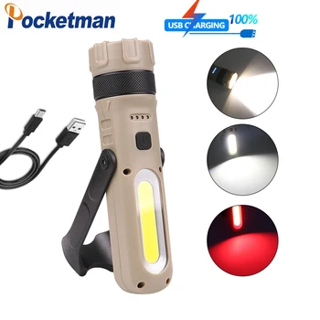 Multifunctional Work Light L2+COB LED Flashlight portable Camping Light USB Rechargeable torch lanterna with Built-in Battery
Multifunctional Work Light L2+COB LED Flashlight portable Camping Light USB Rechargeable torch lanterna with Built-in Battery