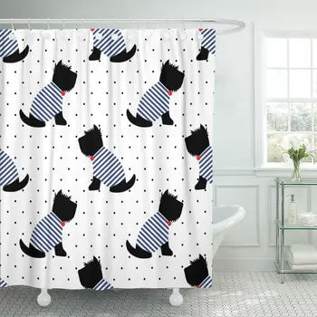 Scottish Terrier in Sailor Sitting Dogs on White Polka Shower Curtain Waterproof Polyester Fabric 60 x 72 Inches Set with Hooks
Scottish Terrier in Sailor Sitting Dogs on White Polka Shower Curtain Waterproof Polyester Fabric 60 x 72 Inches Set with Hooks