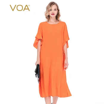 Voa Heavy Silk Orange 30mm Round Neck Bat Sleeve Loose Waist European American Ae295 Women Elegant Party Dress
Voa Heavy Silk Orange 30mm Round Neck Bat Sleeve Loose Waist European American Ae295 Women Elegant Party Dress