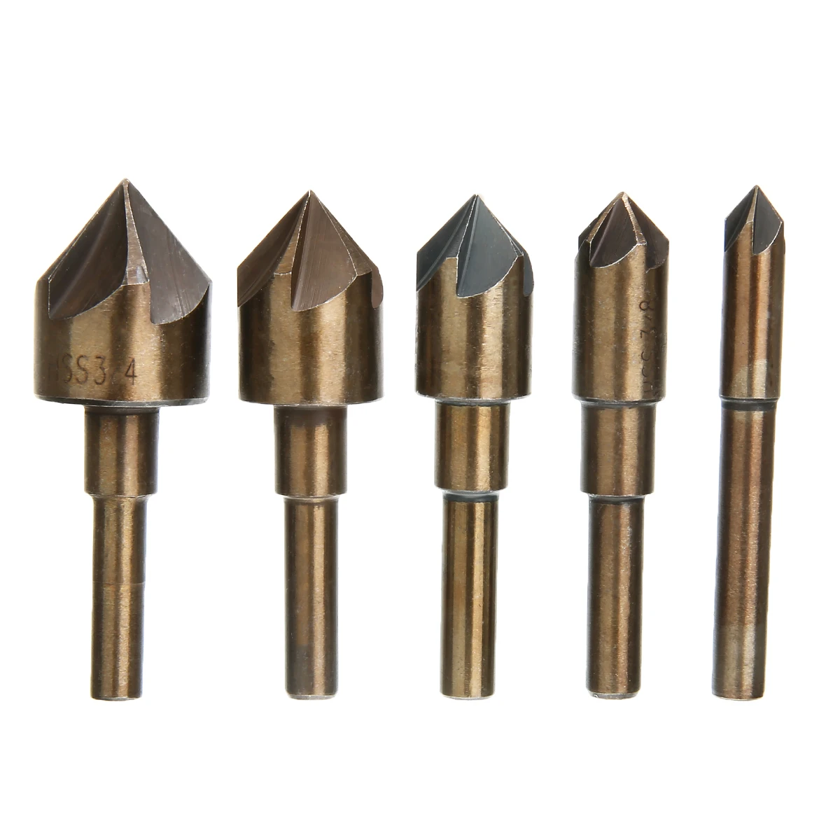 5Pcs Wood Chamfering Deburr HSS Countersink Drill Bits Metal Countersink Drills Flutes Cutter Reamer Hand Tool Set 1/4" to 3/4
5Pcs Wood Chamfering Deburr HSS Countersink Drill Bits Metal Countersink Drills Flutes Cutter Reamer Hand Tool Set 1/4" to 3/4