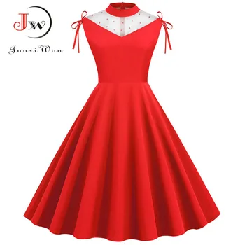 Red High Collar Elegant Party Dress Women Summer Bow Sleeve Lace Vintage Plus Size Midi A line Pinup Christmas Dress Robe Femme
Red High Collar Elegant Party Dress Women Summer Bow Sleeve Lace Vintage Plus Size Midi A line Pinup Christmas Dress Robe Femme