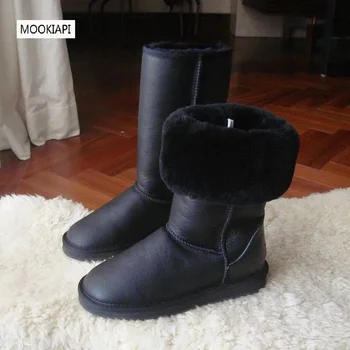The latest European women's waterproof snow boots in 2019, real sheepskin, 100% pure wool, high quality drum snow boots
The latest European women's waterproof snow boots in 2019, real sheepskin, 100% pure wool, high quality drum snow boots