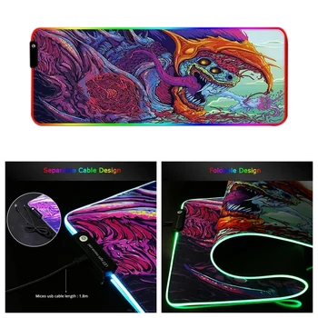 RGB Large Mouse Pad Game Player Large Mouse Pad Computer Mouse Pad LED Backlit Mouse Pad Surface Mouse Pad Keyboard Desk Pad