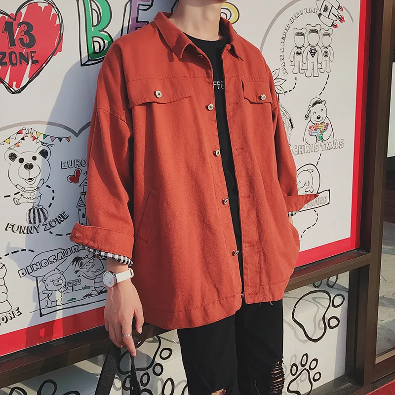 Spring And Autumn Men Jacket Korean-style Loose-Fit Fold-down Collar Hong Kong Style Students Solid Color Spring Clothing Men's
Spring And Autumn Men Jacket Korean-style Loose-Fit Fold-down Collar Hong Kong Style Students Solid Color Spring Clothing Men's