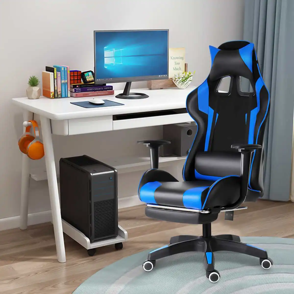 Office Gamer Chair WCG Gaming Chair Home Internet Cafe Ergonomic Computer Office Chair Swivel Lifting Lying Footrest Desk Chair Office Gamer Chair WCG Gaming Chair Home Internet Cafe Ergonomic Computer Office Chair Swivel Lifting Lying Footrest Desk Chair