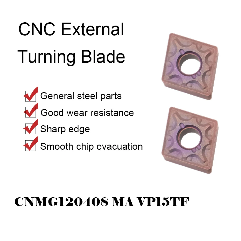 10PCS CNMG120408 MA VP15TF Carbide Insert For External Turning Tool CNMG 120408 CNC Milling Cutter Lathe Cutting Machine Tool
10PCS CNMG120408 MA VP15TF Carbide Insert For External Turning Tool CNMG 120408 CNC Milling Cutter Lathe Cutting Machine Tool