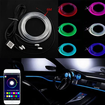 Bluetooth Car Interior Light Strip Kit Light Neon Strip Sound Control Multi-Color Waterproof Durable 
Bluetooth Car Interior Light Strip Kit Light Neon Strip Sound Control Multi-Color Waterproof Durable