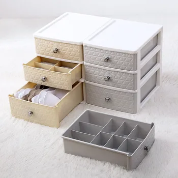 Large Underwear Storage Box Drawer-divided Compartment Home Wardrobe Finishing Boxes Plastic Panties Socks Bra Containers 
Large Underwear Storage Box Drawer-divided Compartment Home Wardrobe Finishing Boxes Plastic Panties Socks Bra Containers