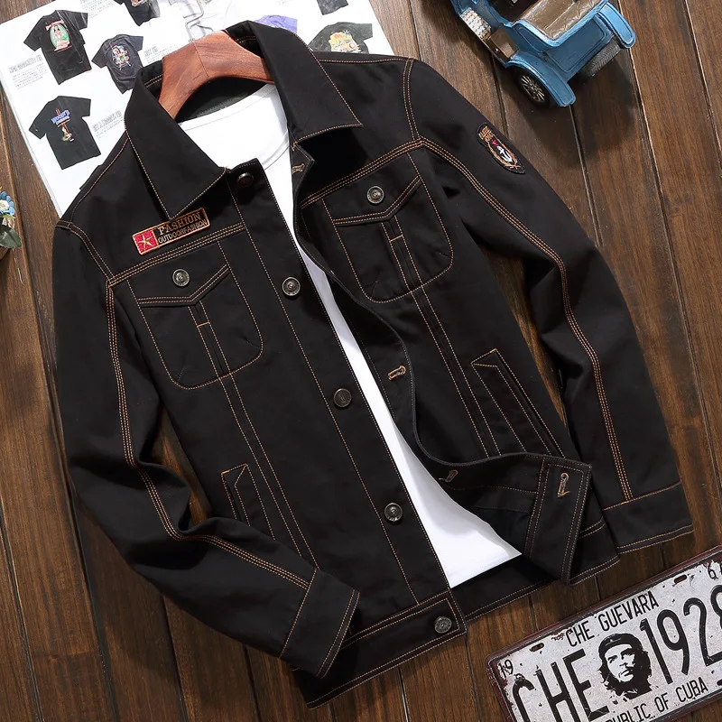 Men Jacket Military Denim Jacket for Man 100% Cotton Button Retro Coat Outdoor Tooling Loose American Casual Wear Drop Shipping
Men Jacket Military Denim Jacket for Man 100% Cotton Button Retro Coat Outdoor Tooling Loose American Casual Wear Drop Shipping