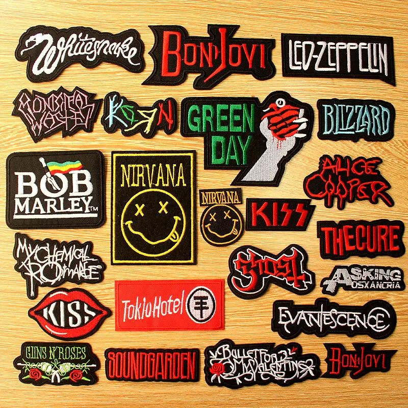 Nirvana Rock Band Patch Letter Stripe Iron On Patches For Clothing Hippie Music Embroidered Patches On Clothes Metal Bands Badge
Nirvana Rock Band Patch Letter Stripe Iron On Patches For Clothing Hippie Music Embroidered Patches On Clothes Metal Bands Badge