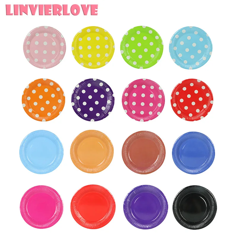 10pcs/pack 7inch Pink Red Blue Dot Paper Plate For Happy Birthday Festival Solid Color Disposable Plates Party Decor Supplies
10pcs/pack 7inch Pink Red Blue Dot Paper Plate For Happy Birthday Festival Solid Color Disposable Plates Party Decor Supplies