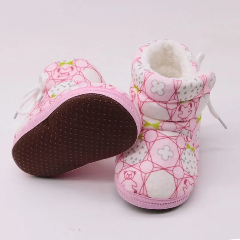 WEIXINBUY детская обувь ботинки для девочек fFloral принт толстая зимняя мягкая
