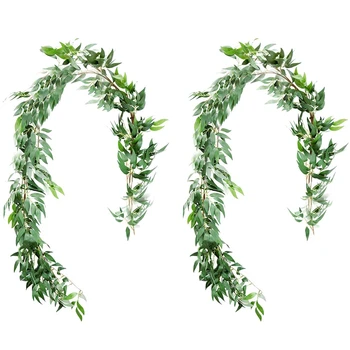 5.6 Feet Willow Leaves Garland, Artificial Greenery Wedding Vines Faux Flower Wreath Wedding Backdrop, Greenery Table Runner, Ar
5.6 Feet Willow Leaves Garland, Artificial Greenery Wedding Vines Faux Flower Wreath Wedding Backdrop, Greenery Table Runner, Ar