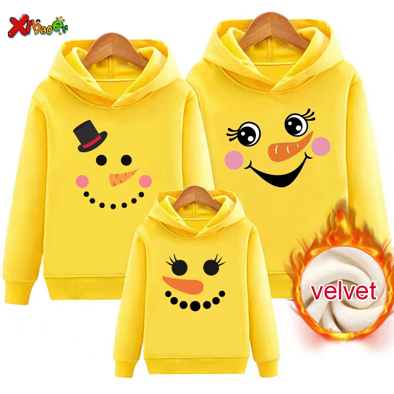 Family Hoodie Christmas Outfits Winter Matching Outfit Warm Children Clothing Pullover Plus Velvet Sweater Adult Kids Clothes 
Family Hoodie Christmas Outfits Winter Matching Outfit Warm Children Clothing Pullover Plus Velvet Sweater Adult Kids Clothes