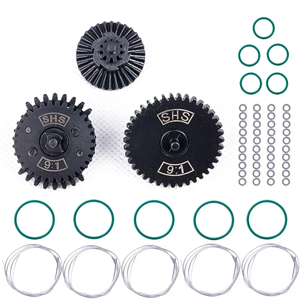 MODIKER SHS 9:1 High Speed Gear Set with 5m 0.75 Wire Diameter Silver-plated Wire Airtight O Ring for airsoft Gearbox
MODIKER SHS 9:1 High Speed Gear Set with 5m 0.75 Wire Diameter Silver-plated Wire Airtight O Ring for airsoft Gearbox