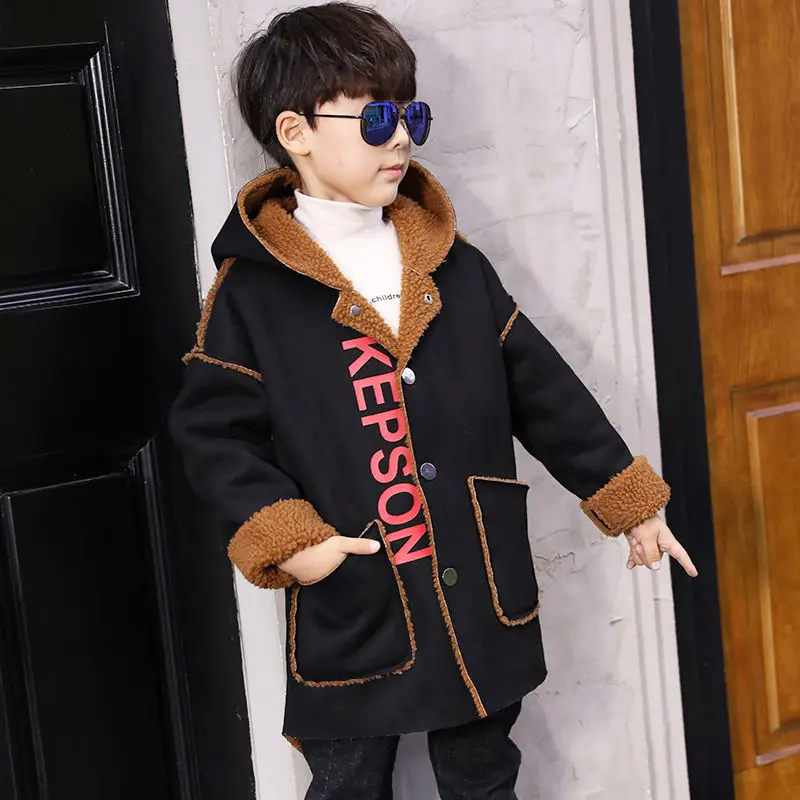 Boys woolen coat 2019 new fur one autumn and winter big children's woolen coat plus velvet thickening tide coat
Boys woolen coat 2019 new fur one autumn and winter big children's woolen coat plus velvet thickening tide coat
