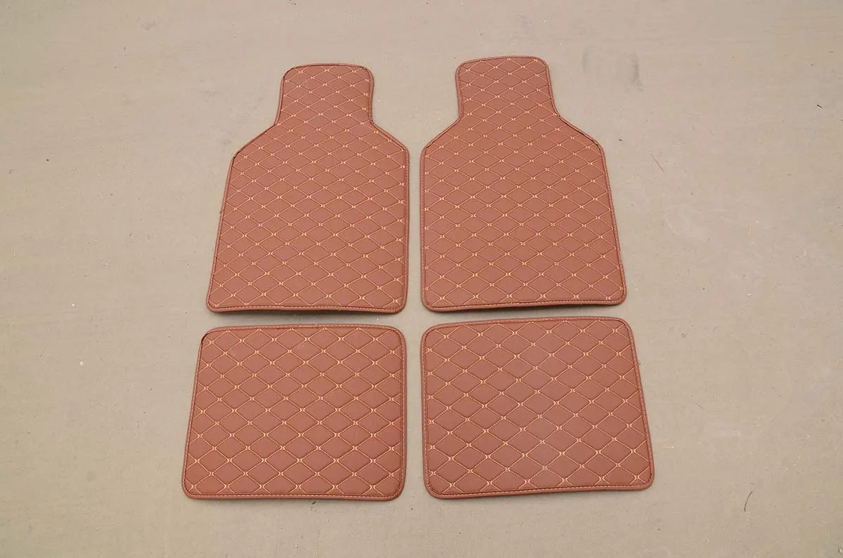 Car Mat sleather Universal car mats Waterproof PU Leather Car Floor Mats Universal Interior Auto Foot Mat Automobiles