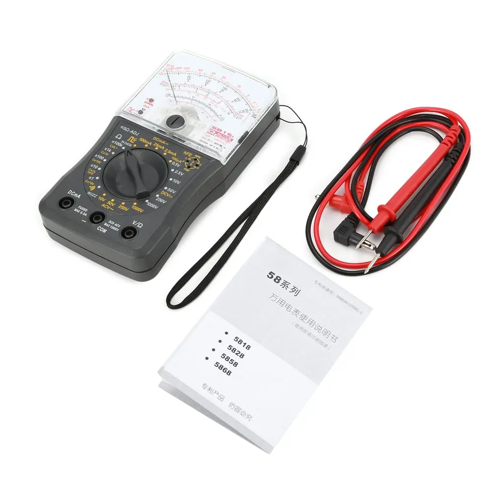 Mini Handheld Analog Multimeter AC/DC Voltmeter Ammeter Resistance Continuity Capacitance Fuse & Diodes Tester
Mini Handheld Analog Multimeter AC/DC Voltmeter Ammeter Resistance Continuity Capacitance Fuse & Diodes Tester
