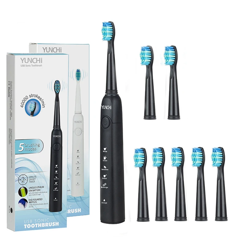 Sonic Electric Toothbrush USB Rechargeable 5 Modes Smart Ultrasonic Toothbrush Travel Oral Care 8 Teeth Heads Intelligent Timing
Sonic Electric Toothbrush USB Rechargeable 5 Modes Smart Ultrasonic Toothbrush Travel Oral Care 8 Teeth Heads Intelligent Timing