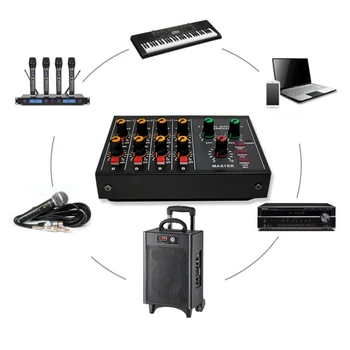 Mixing Console Professional 8-Channel Portable Mixer Lower Noise with Reverb Effect for Home Karaoke Live Stage MIX-428 EU Plug
Mixing Console Professional 8-Channel Portable Mixer Lower Noise with Reverb Effect for Home Karaoke Live Stage MIX-428 EU Plug