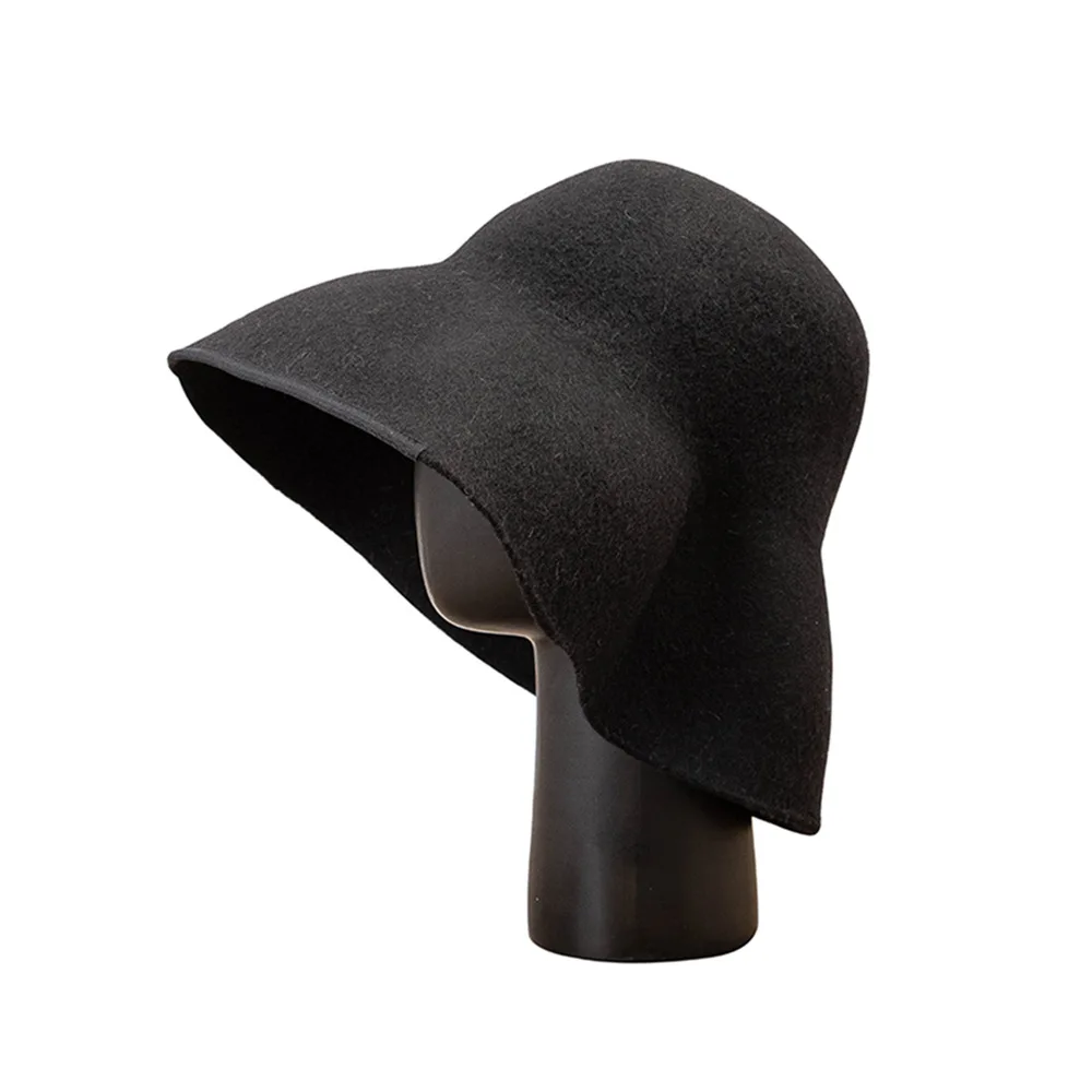 King Wheat 2022 Winter New Black Big Brim Retro Wool Warm Foldable Women Fedora Fashion Casual Dome Lady Snow Mountain Hat
King Wheat 2022 Winter New Black Big Brim Retro Wool Warm Foldable Women Fedora Fashion Casual Dome Lady Snow Mountain Hat