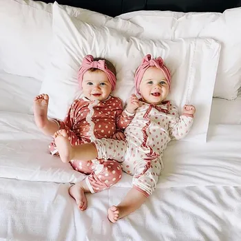 Spring Autumn Casual Baby Girl Polka Dot Printing Long Sleeve Rompers And Headband Set o
Spring Autumn Casual Baby Girl Polka Dot Printing Long Sleeve Rompers And Headband Set o